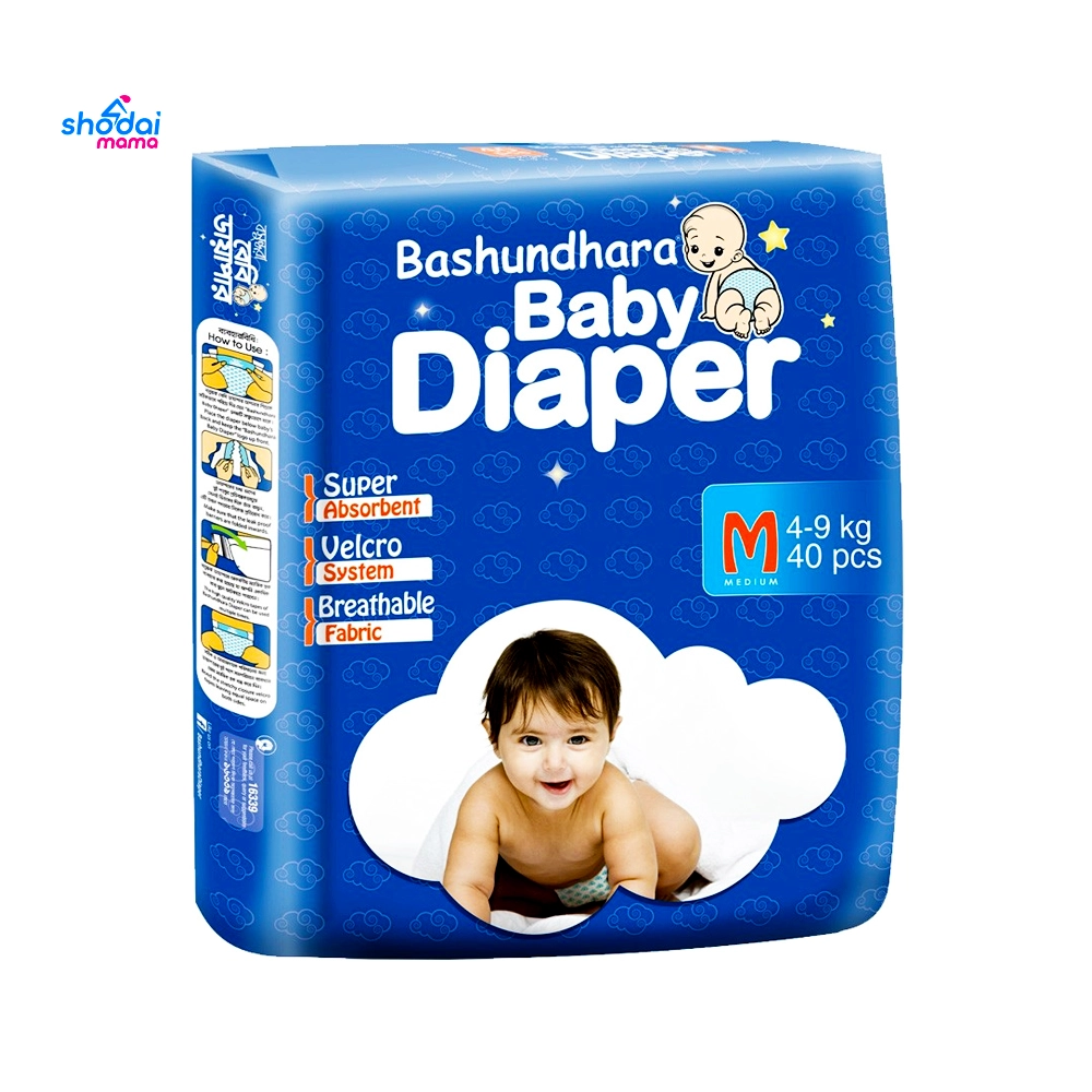 Bashundhara Diapant Belt System Baby Diapers M (4-9kg) 40Pcs